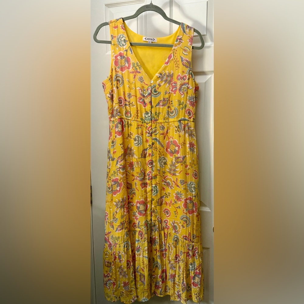 Nanette Lepore Yellow Floral Maxi Dress